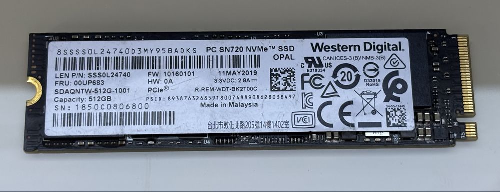 Ssd nvme 521 gb samsung