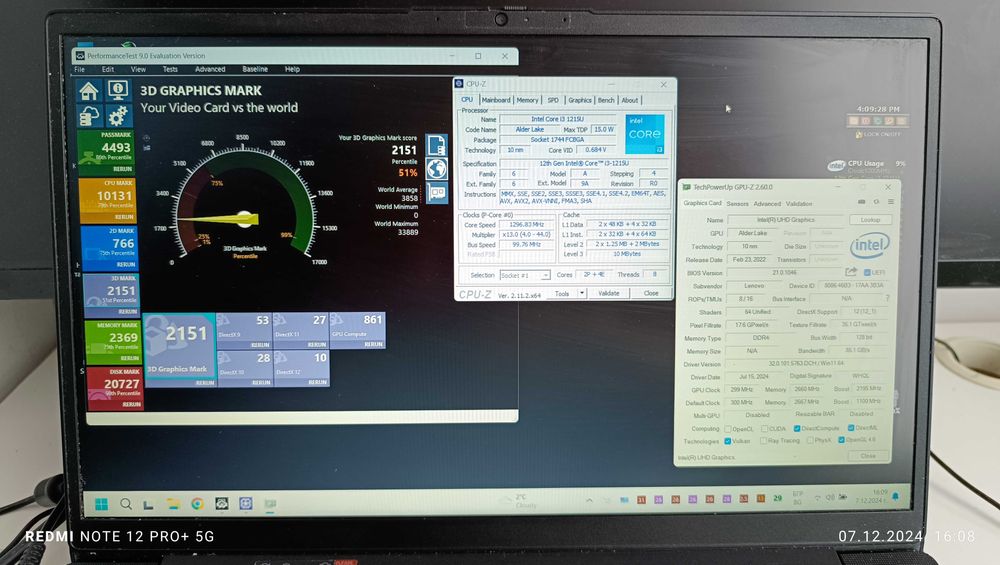Lenovo V15 G3 IAP - Intel® Core™ i3-1215U - 1TB SSD WD Red - 20GB рам