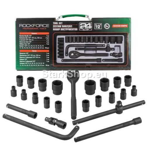 Гедоре 1/2″ 24 ч  Усилени Ударни Вложки ROCKFORCE  хром молибден Cr-Mo