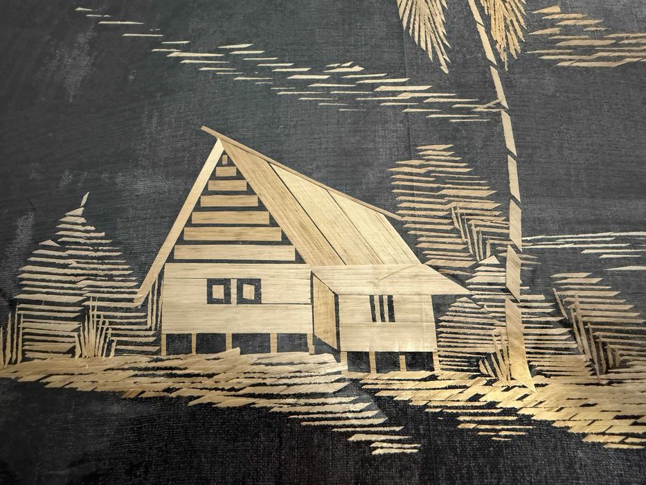 tablouri vechi din lemn de bambus tablou lemn bambus patru buc