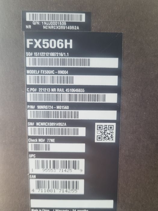 Laptop gaming Asus TUF FX506HC