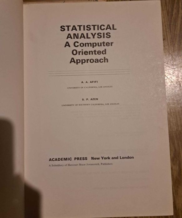 Statistical Analysis: A Computer Oriented Approach