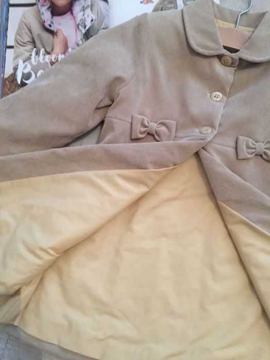 Детско палто 2-3 г, 98 см.- 104 см. Свето бежаво