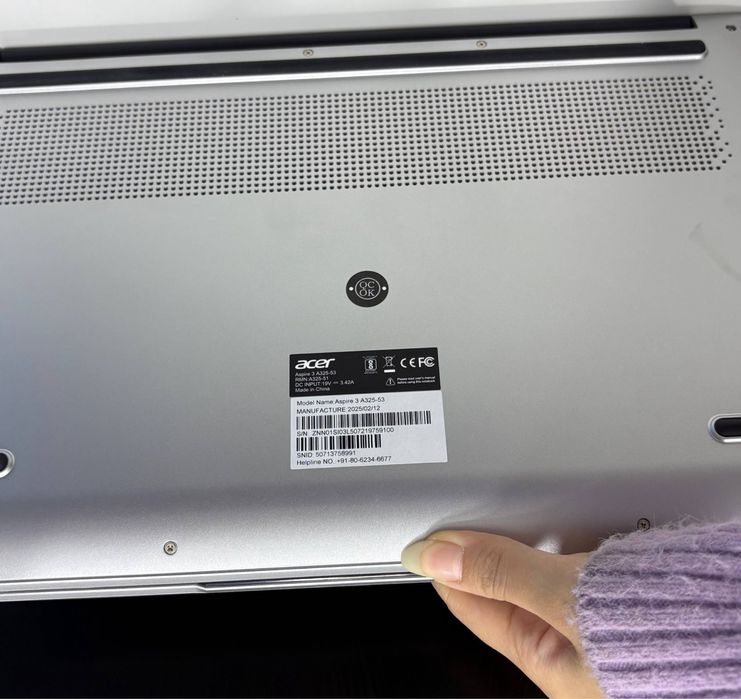 Офисный ноутбук ACER intel core i3-1305U