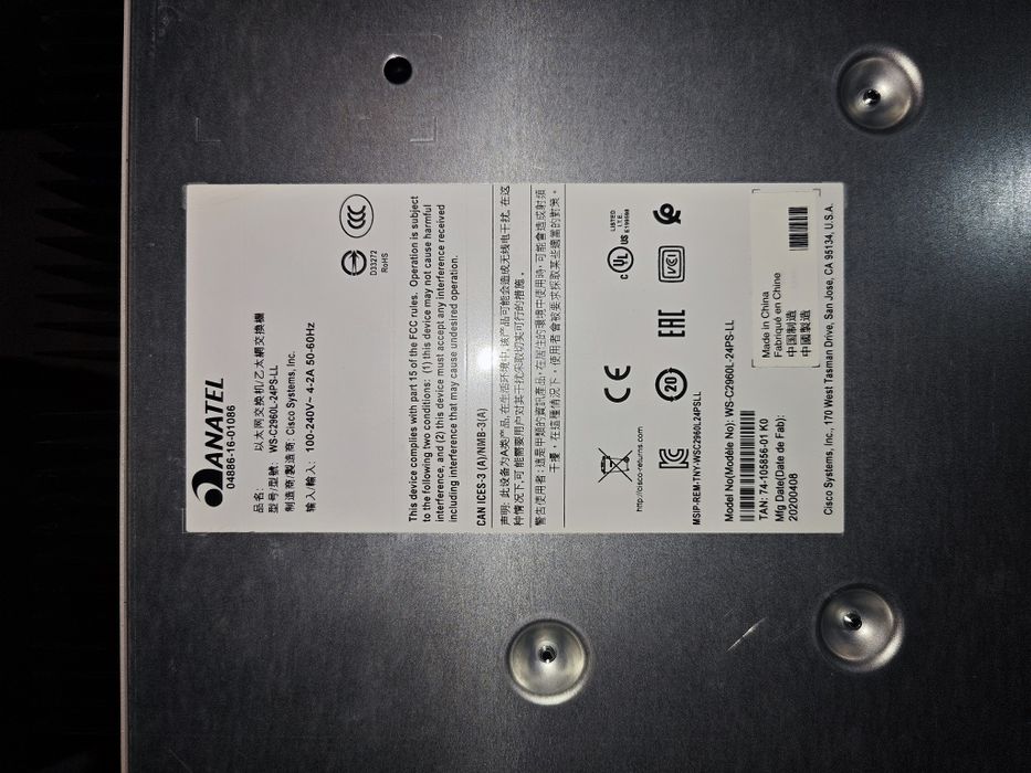 Коммутатор Cisco Catalyst 2960-L (WS-C2960L-24PS-LL) PoE+