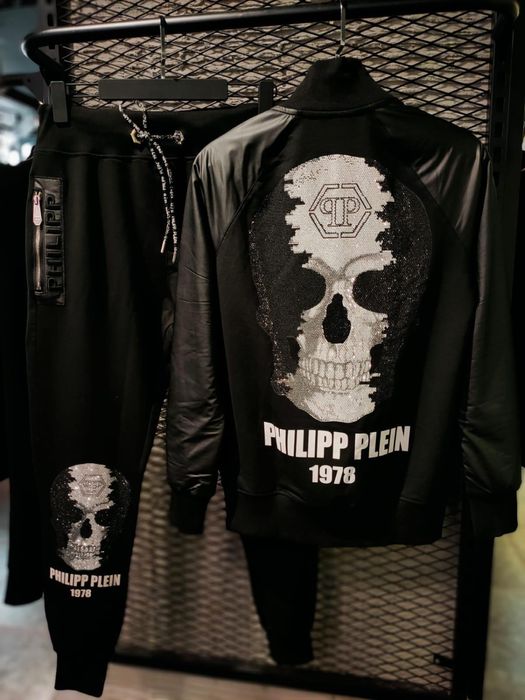 Trening Philipp Plein – negru, premium, cu aplicații cu pietre