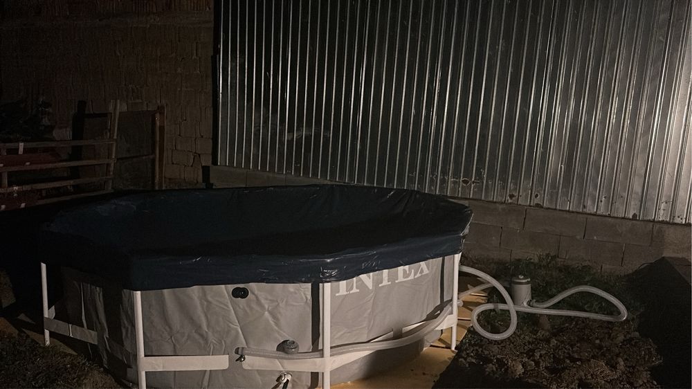 Piscină cadru metalic 3,05m x0,76m  pompă prelată ( complet)