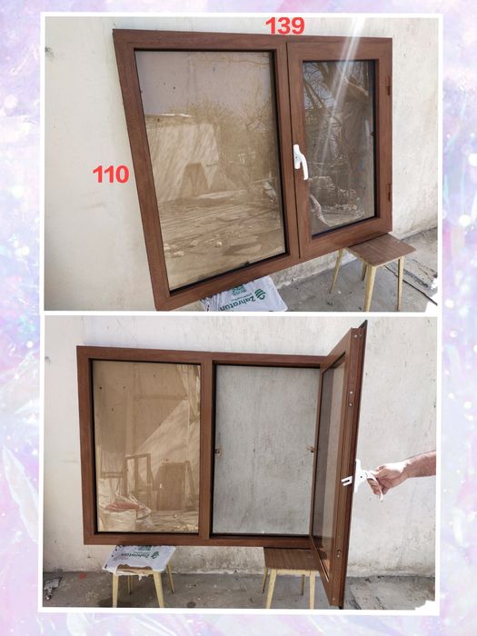 Продаются окна алюминиевые б/у