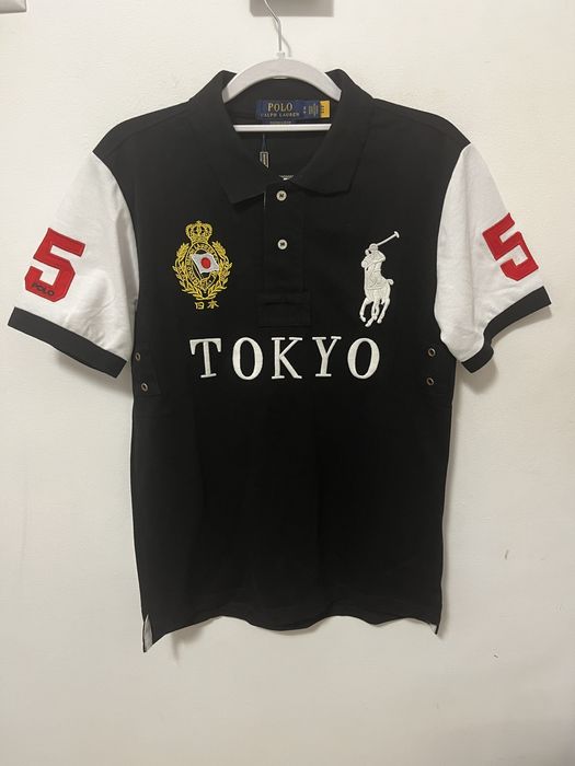 Tricou Polo Ralph Lauren negru, Tokyo #5, Chief Keef Style