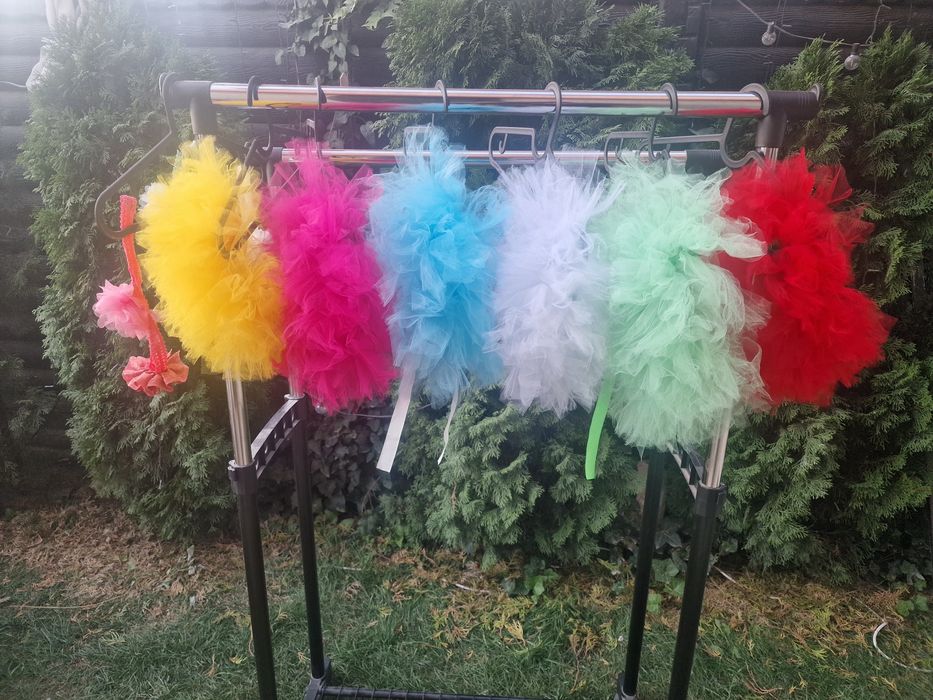 Set 6 rochițe tulle și bentițe ședințe foto newborn / nou-născut