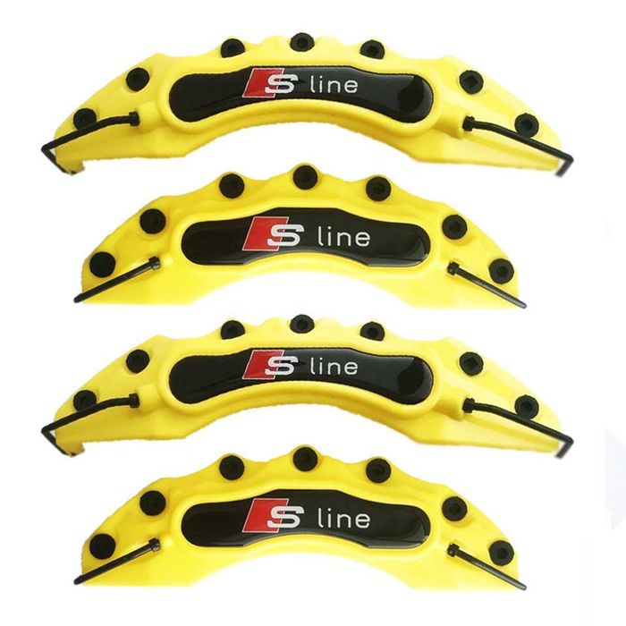 Капаци за спирачни апарати Ауди AUDI Sline комплект 4 броя жълти