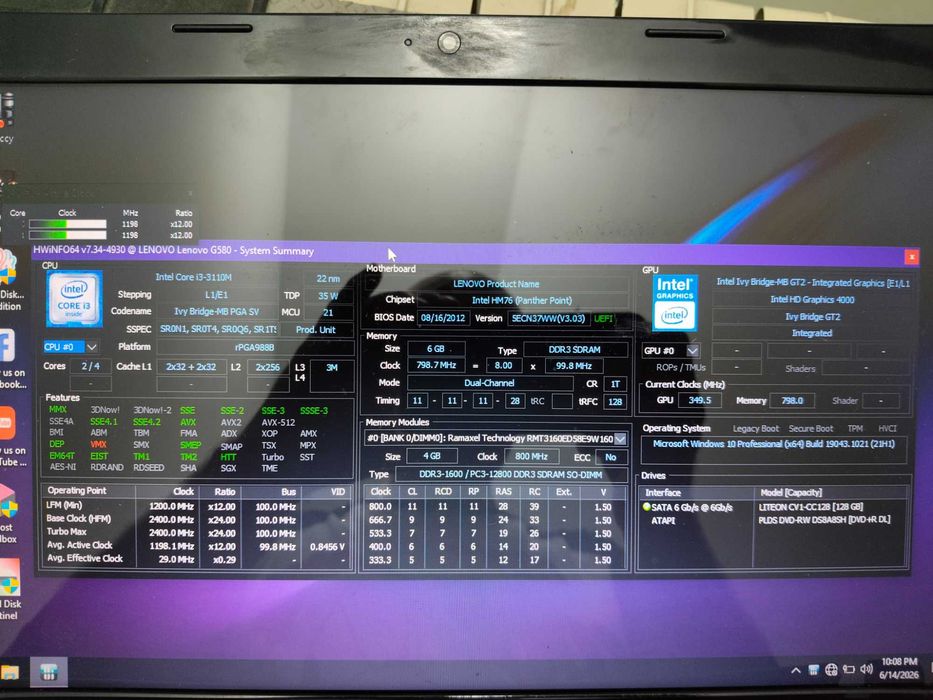 Dezmembrez Lenovo G580-placa baza ok