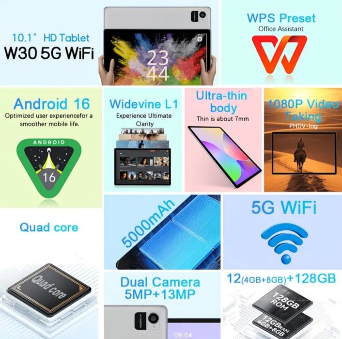 Таблет CRELANDER 10.1 - 12GB/128GB