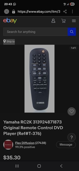 Telecomanda statie camera Yamaha