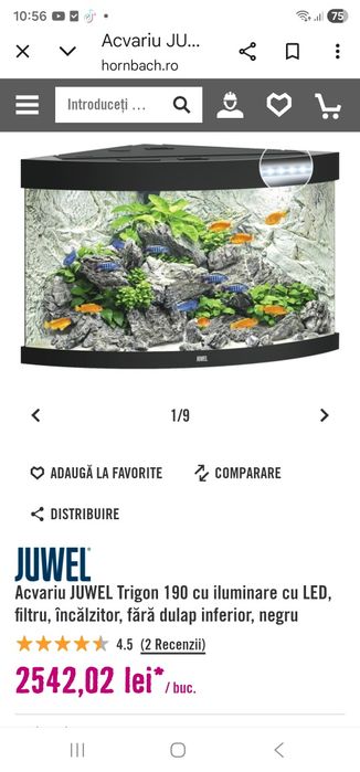 Acvariu firma juvel de 190 litri