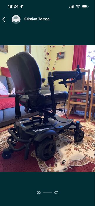 Scaun cu rotile/fotoliu rulant electric SENNA, de interior/ exterior