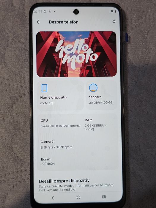 Motorola  E15 Impecabil Display nou