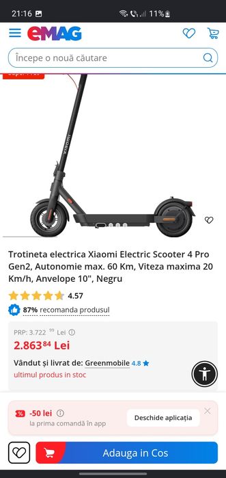 2 trotinete xiaomi în stare excelenta