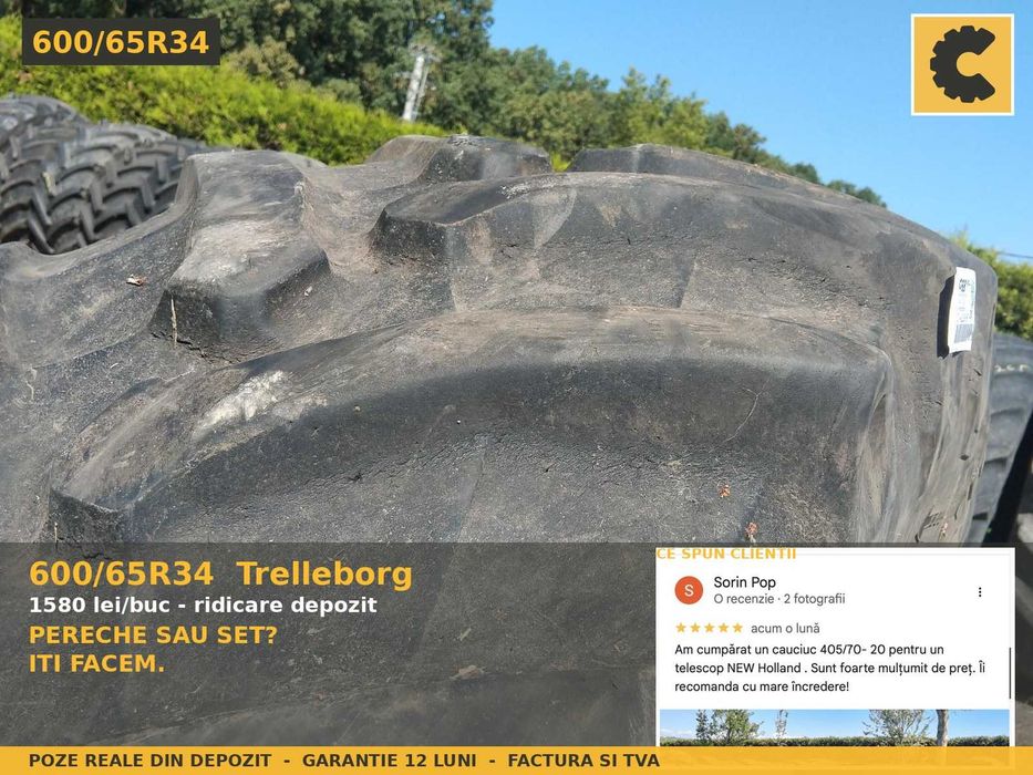 Cauciucuri 600/65R34 Trelleborg TM800 Anvelope Tractor SH GARANTIE