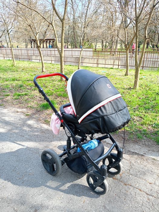 Детска количка Dada Paradisio black and red