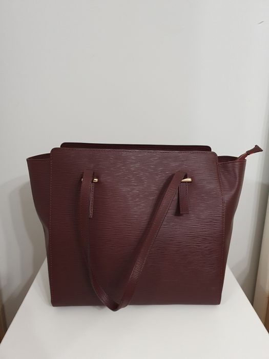 Geanta mare bordo din piele naturala