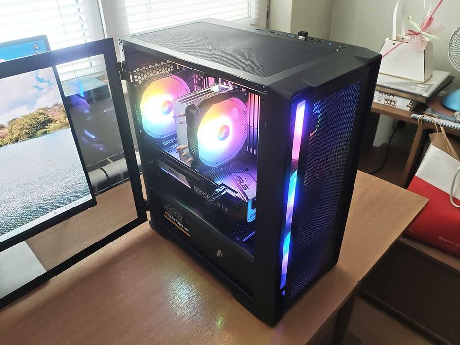 Геймърски компютър, Rtx 3060Ti, Ryzen 5500, 32gb Ram, 960Gb SSD