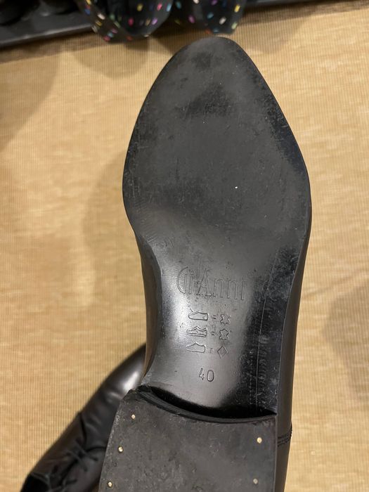 Мъжки черни кожени обувки