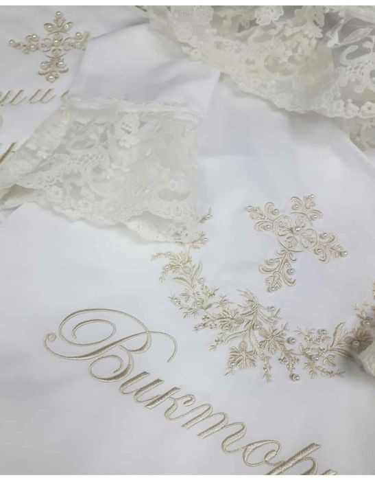 Крестильная одежда рубашка полотенце