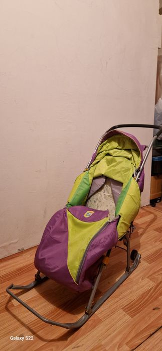 Санки коляска детские бренд Nika