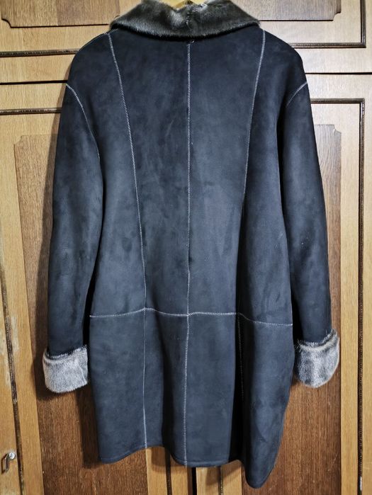 Натуральная дублёнка с мехом 50