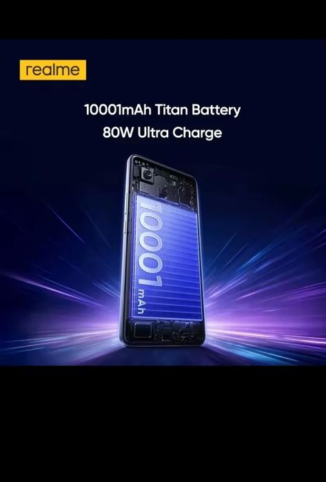 Realme P4 POWER 10001 милиамперчаса батерия 256GB.Rom Silver Запечатан глобален ром с бг меню
