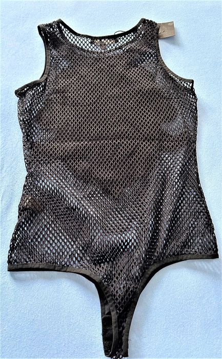 Body de plasa negru cu aplicatii de paiete negre Freeda