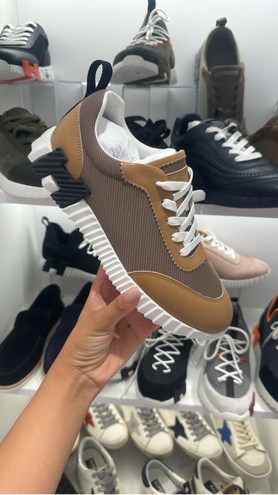 Adidasi hermes barbat piele naturala