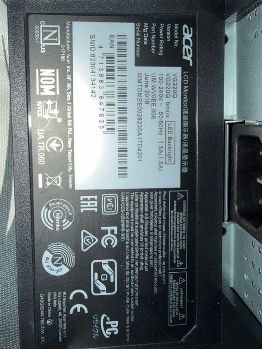 Monitor Acer VG220Q 75Hz