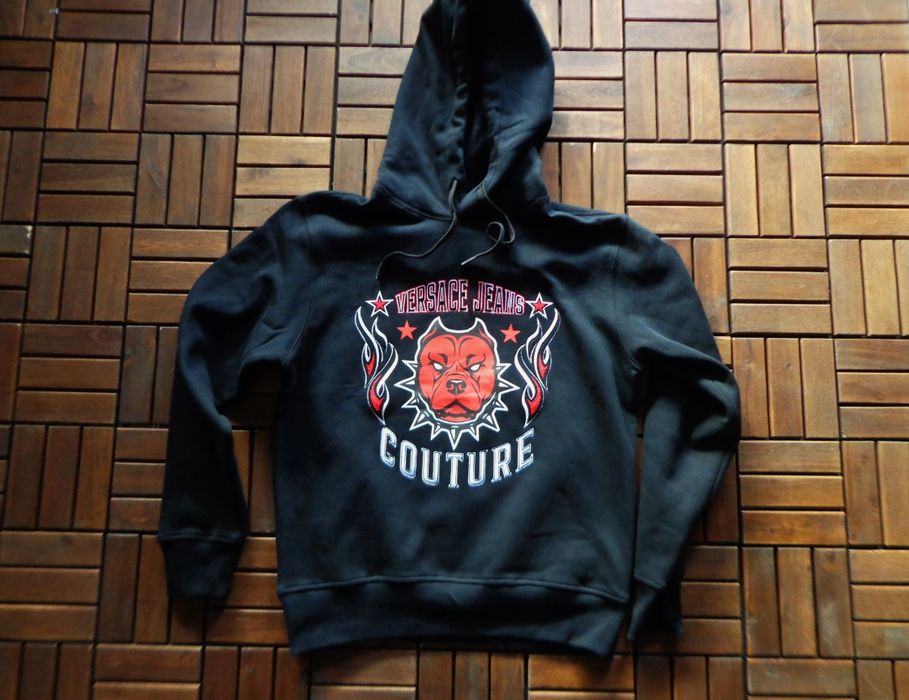 Мъжки суичър Versace Jeans Couture Embroidered logo cotton hoodie