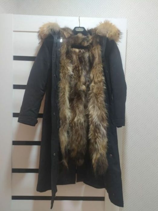 Парка с натуральным мехом