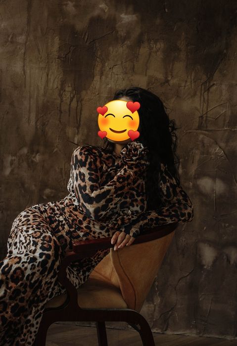 Роскошное леопардовое платье