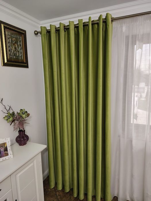 Draperii catifea groasă – 2 bucăți, 3 m lățime x 2,40 m înălțime