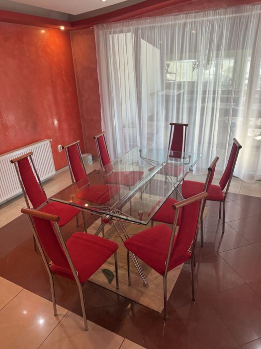 Masa pentru sufragerie 160x90 cu 8 scaune