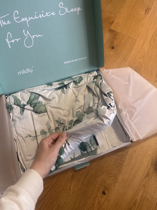 Set lenjerie de pat bumbac satinat 155x220, model floral, OekoTex pre