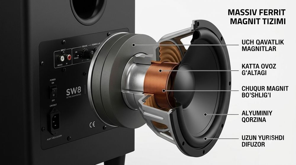 Премиум сабвуфер Airpulse SW8 (Edifier) — Мощный, глубокий и точный Hi