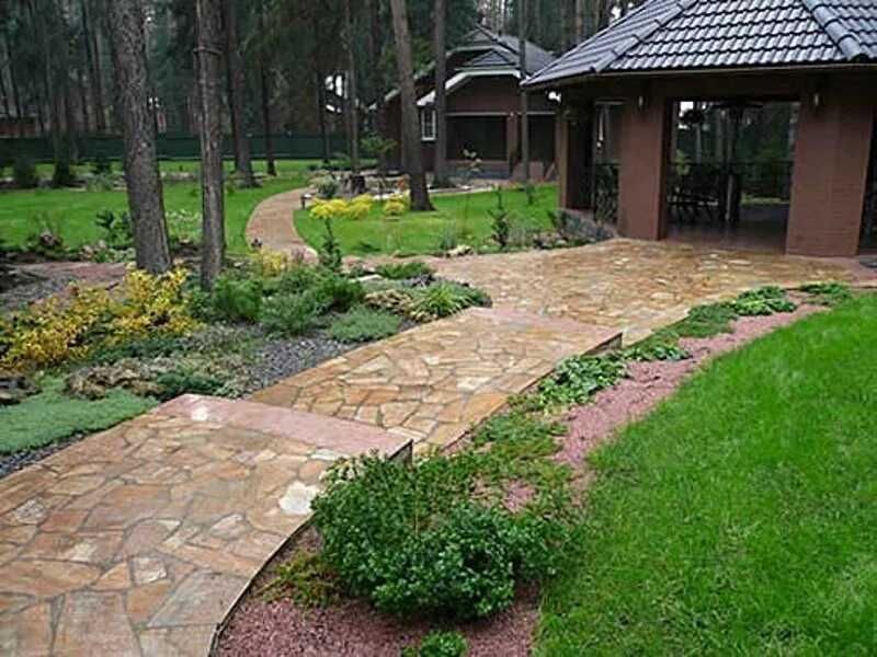 Плитняк для подпорных стен и клумб