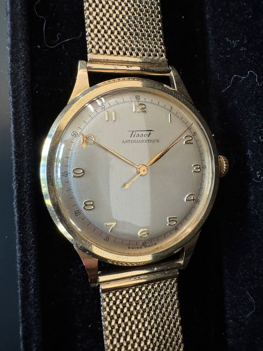 Ceas vintage Tissot aur 14k integral