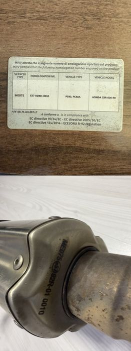 Evacuare MIVV HONDA cbr 600rr 2008-2017 cu omologare