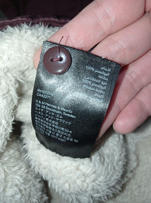 Geacă parka H&M culoare vișiniu