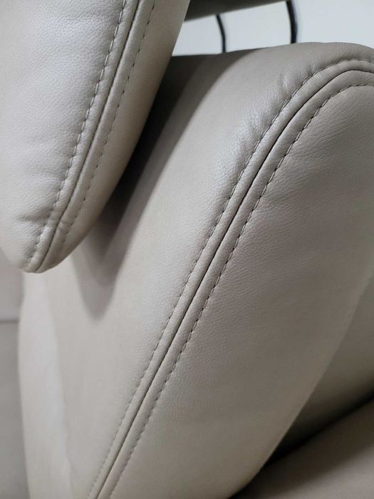 Комплект кожени дивани тройка и двойка цвят камел с ел. релакс