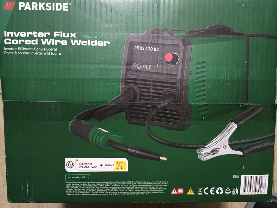 Parkside PIFDS 120 B2 aparat invertor sudura cu rola sarma fir flux plina