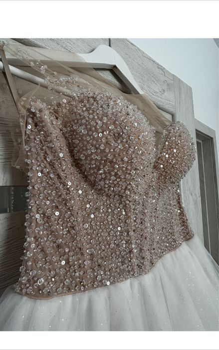 Vand Rochie Mireasa marca Team Bride + CADOU VOAL si CRINOLINA