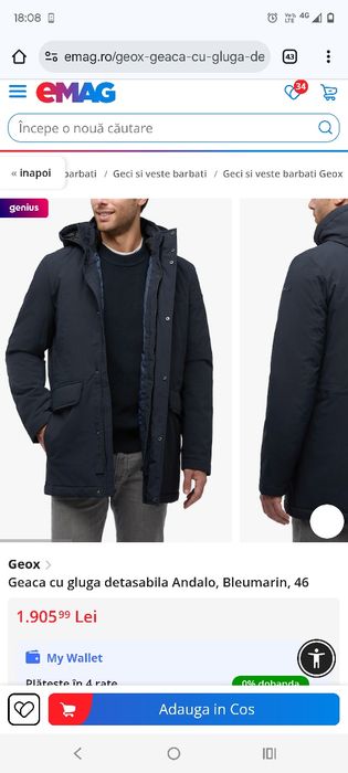 Geaca bărbați Geox, impermeabila