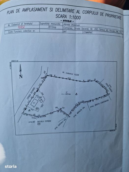 Teren intravilan Comarnic cartier Vatra sat-racordat la utilități